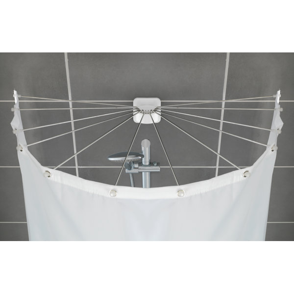 Wenko 96cm UShaped Fixed Shower Curtain Rod Wayfair.co.uk